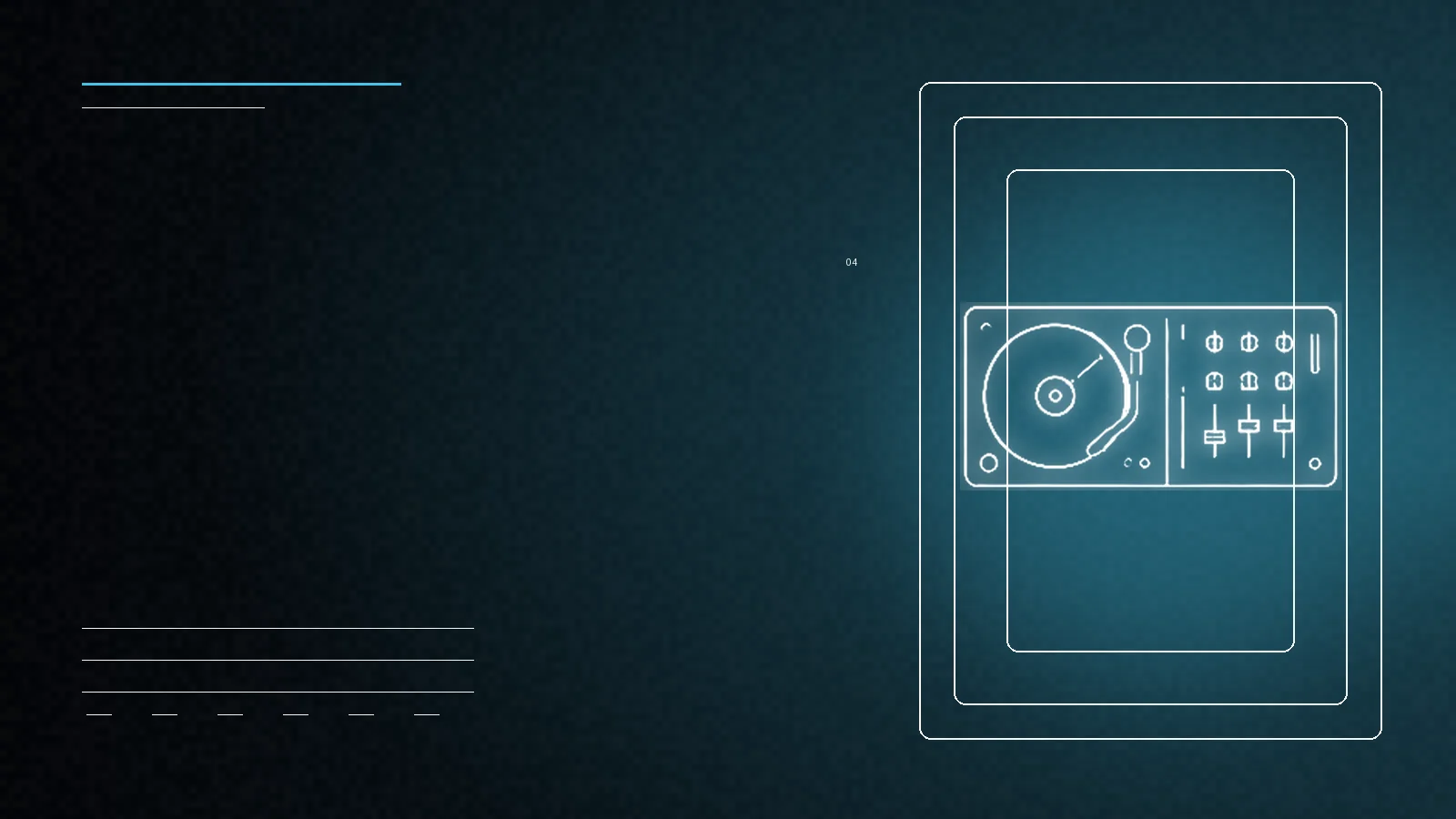 Illustration graphique : platine et console de mixage DJ